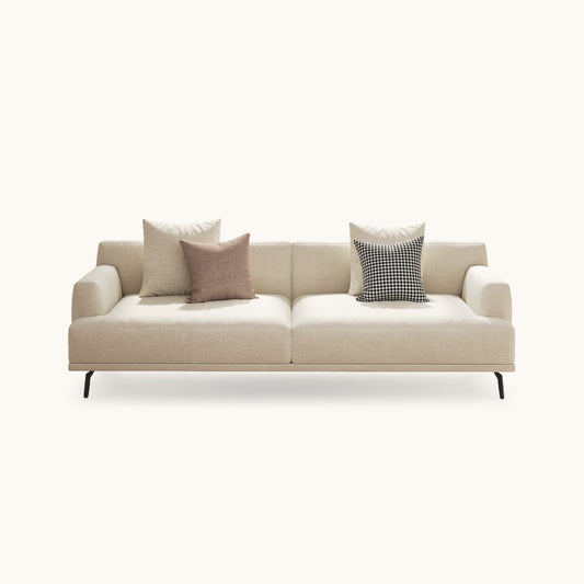 Modern Cotton Linen Sofa 41.3"-110.2" with Durable Fabric & Solid Larch Wood Frame