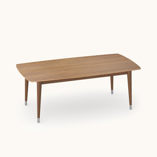 Mid-Century Modern Dining Table 62.9" with Laminated Solid Wood & Rounded Corners