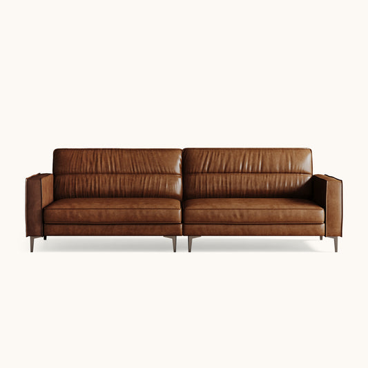 Mid-Century Modern Sofa with Deep Seats for Living Rooms