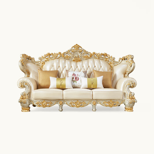 Versailles Royale Luxury Sofa Set – European Baroque Gold Carved Living Room Collection