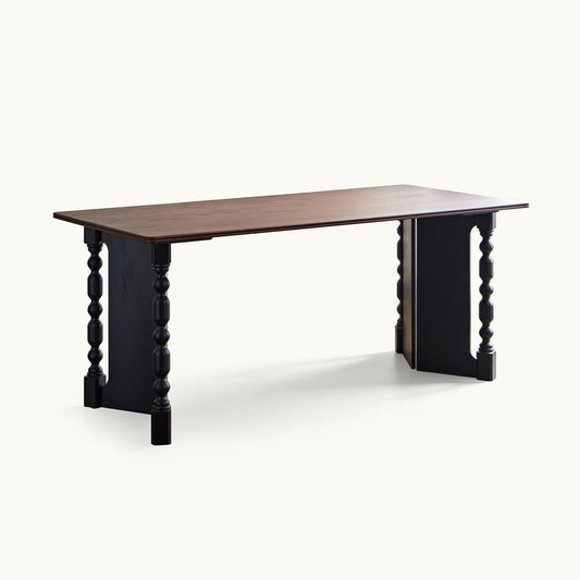 Vintage Rectangular Dining Table with Bobbin Legs | Briar Collection