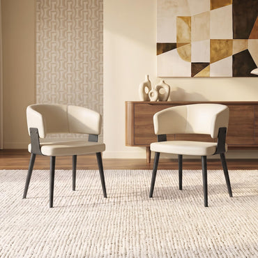 Modern Upholstered Dining Chairs Set of 2 D57-FK-M001