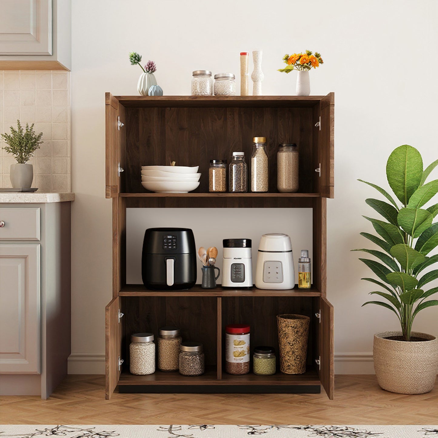 Cabinet S72-FK-M001 Mid-Century Modern Wooden Flexible Storage