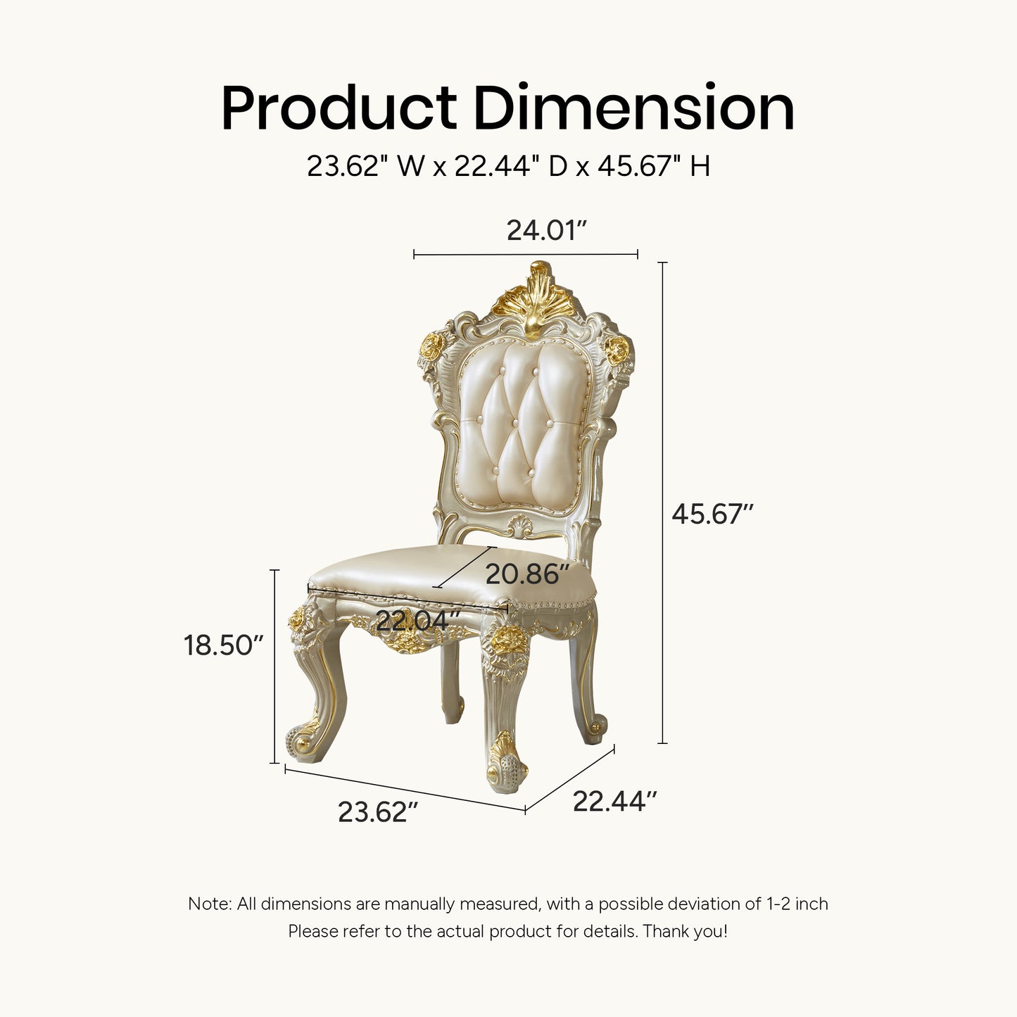 Versailles Supreme Dining Chair – French Rococo Upholstered Dining Chair