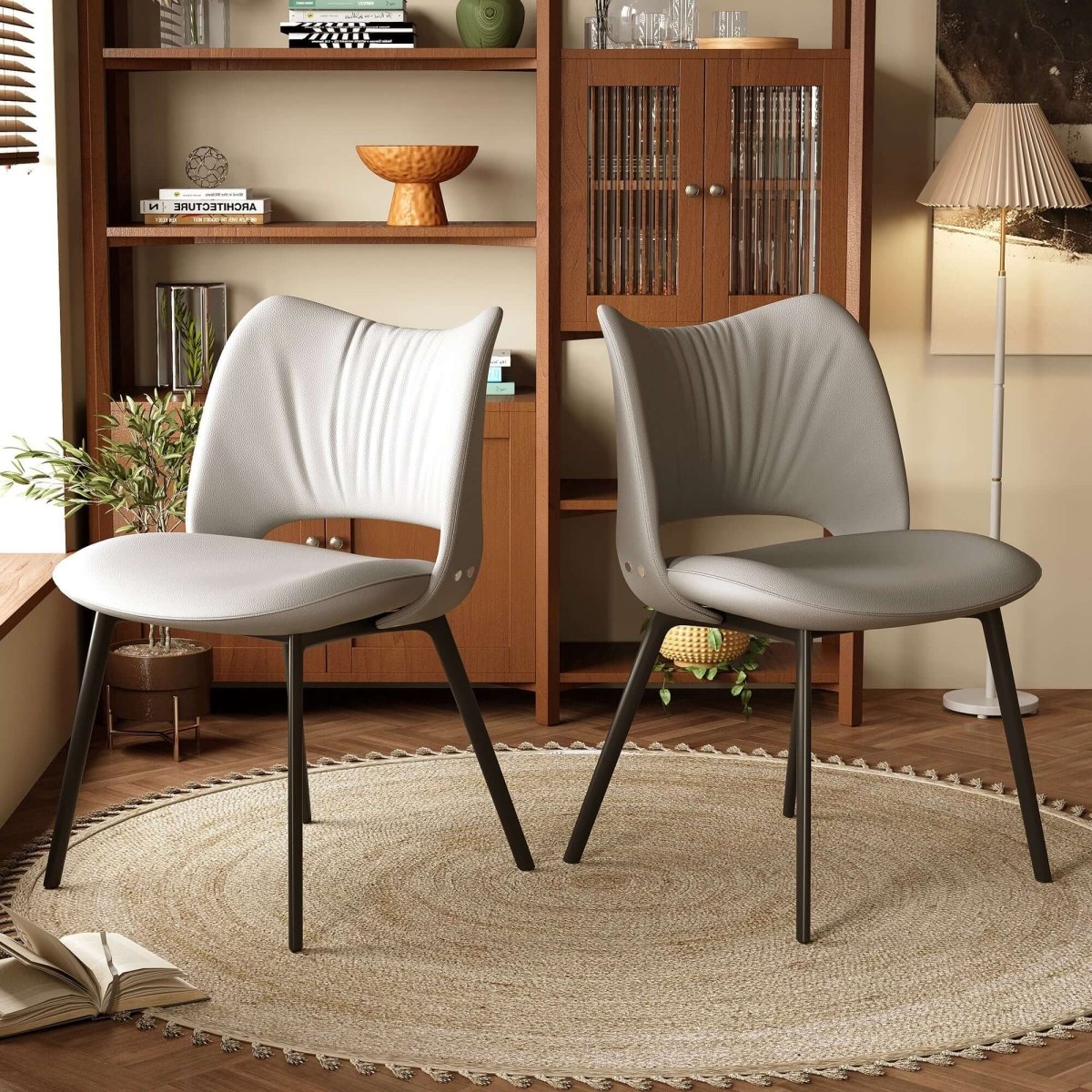 Dining Chair D59 - FK - M001 Modern Upholstered Seat (Set of 2) - FamiDear