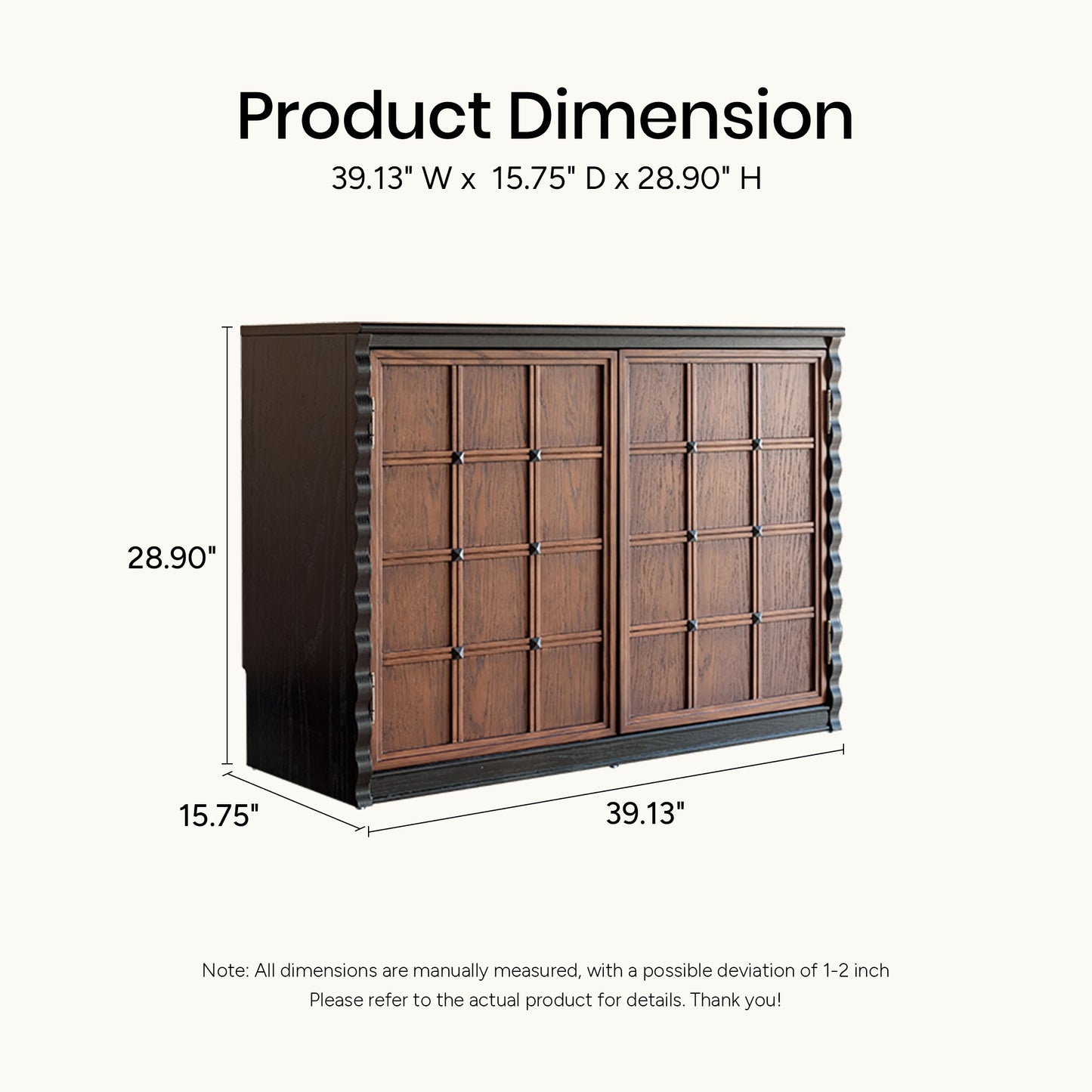 Gael Vintage Wall Storage Cabinet with Sliding Doors, Mid-Century Walnut Wall Cabinet
