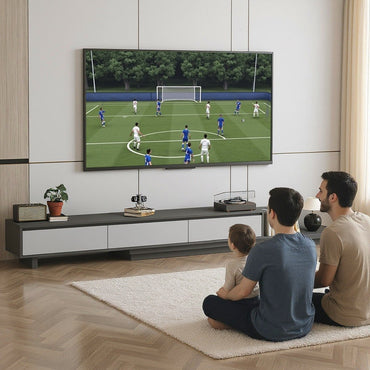TV Stand T08 - FK - M001 Mid - Century Modern Cable Management Scalable Design 78.8" - 130" - FamiDear