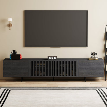 TV Stand YSTVB Mid-Century Modern Cable Management 4-Door 94.48"