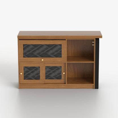 Versatile Desk with Rotatable Top, Foldable Design, and Ample Storage Space, Ideal for Home Office or Study Use