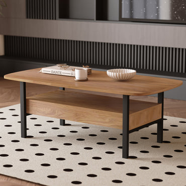 Coffee Table YSCJ680 Mid-Century Modern Spacious Storage 47.2"