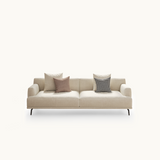 Modern Cotton Linen Sofa 41.3"-110.2" with Durable Fabric & Solid Larch Wood Frame