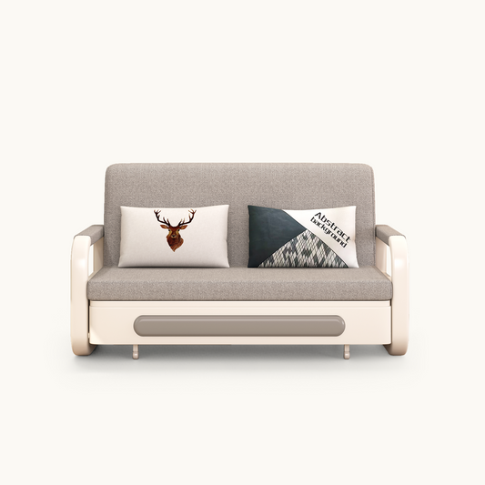 Pull-Out Sofa Bed with Storage Chaise for Small Living Spaces