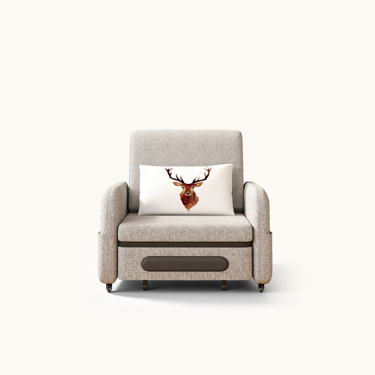 Modern Fold-Out Sofa Bed 56.69" with Adjustable Backrest & Hidden Storage