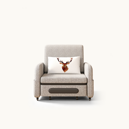 Modern Fold-Out Sofa Bed 56.69" with Adjustable Backrest & Hidden Storage