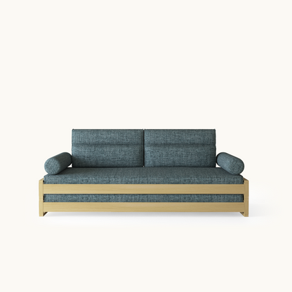 Modern Sofa Bed 75.98" with Stackable Design & Solid Wood Frame