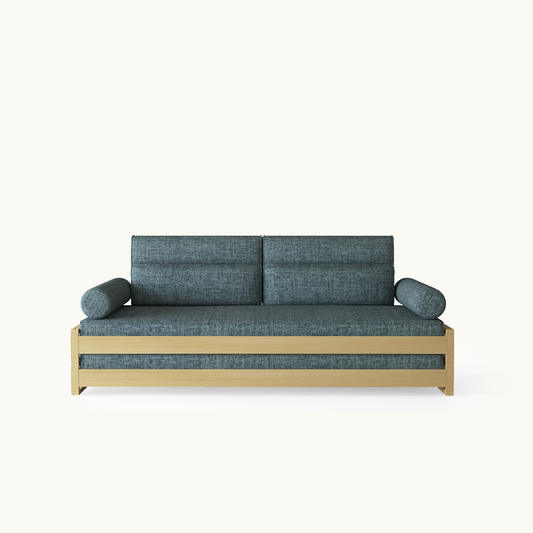 Modern Sofa Bed 75.98" with Stackable Design & Solid Wood Frame