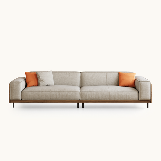 Modern 4-Seater Sofa with Deep Seats for Living Rooms