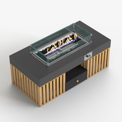 Coffee Table HLCJ028 Modern Outdoor Natural Gas Stove 47.24"