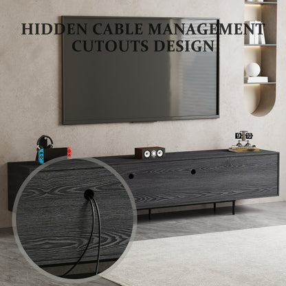 Mid-Century TV Stand with Hidden Storage for 32-100” TVs