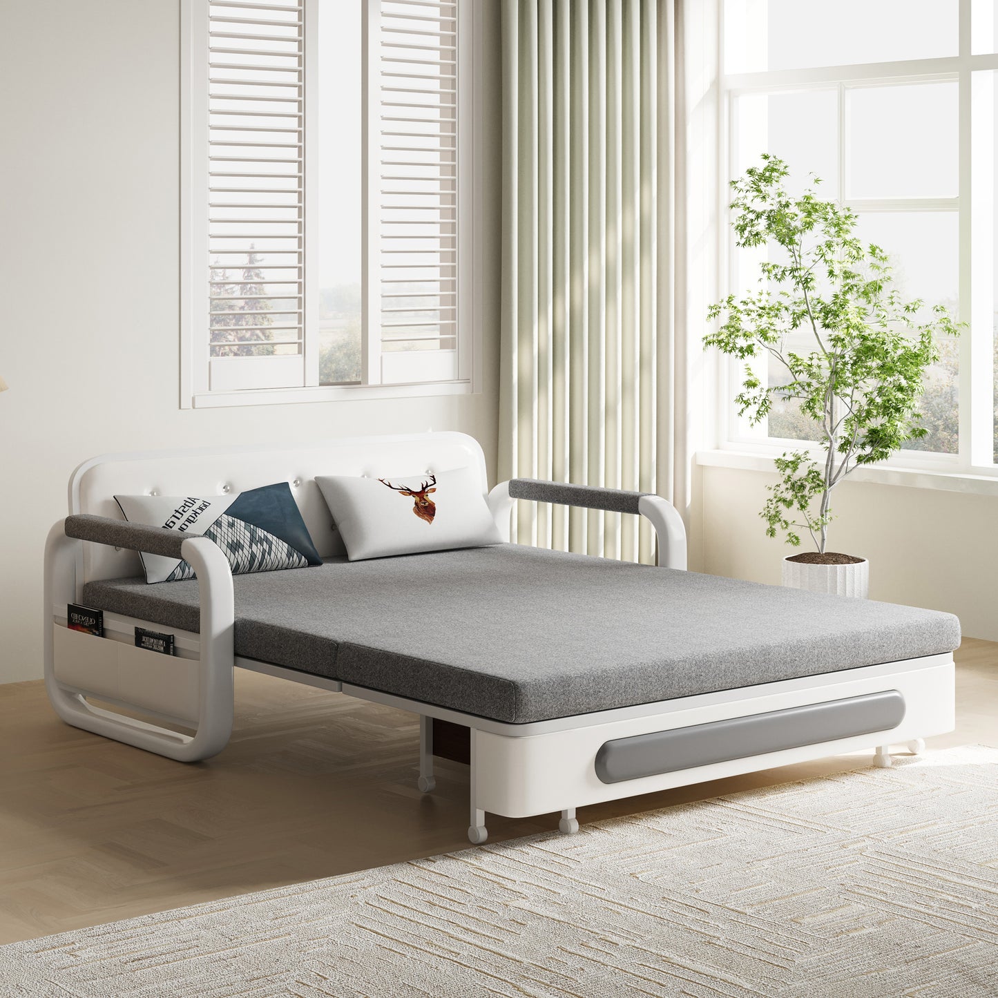 Sofa SFC00 Modern Fold-Out Sofa Bed Durable Fabrics 57.4"