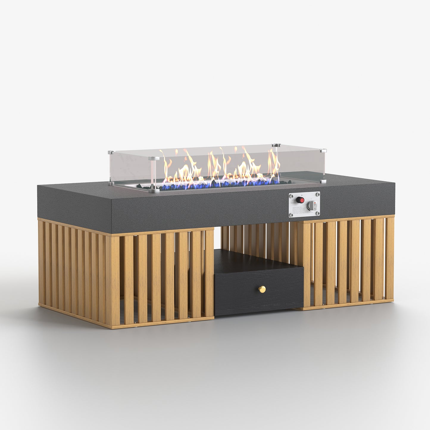 Coffee Table HLCJ028 Modern Outdoor Natural Gas Stove 47.24"