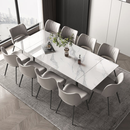 Dining Table WNSH1868 Modern Can Seat 6-10 People Extendable 62.9" to 94.4"