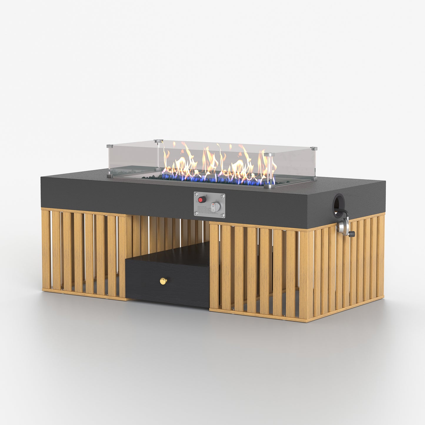 Coffee Table HLCJ028 Modern Outdoor Natural Gas Stove 47.24"