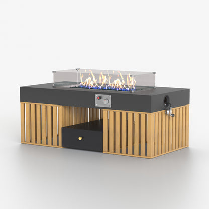 Coffee Table HLCJ028 Modern Outdoor Natural Gas Stove 47.24"
