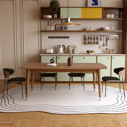 Dining Table MDCZ1600  Mid-Century Modern Laminated Solid Wood  62.9"