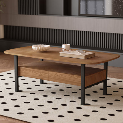 Coffee Table YSCJ680 Mid-Century Modern Spacious Storage 47.2"