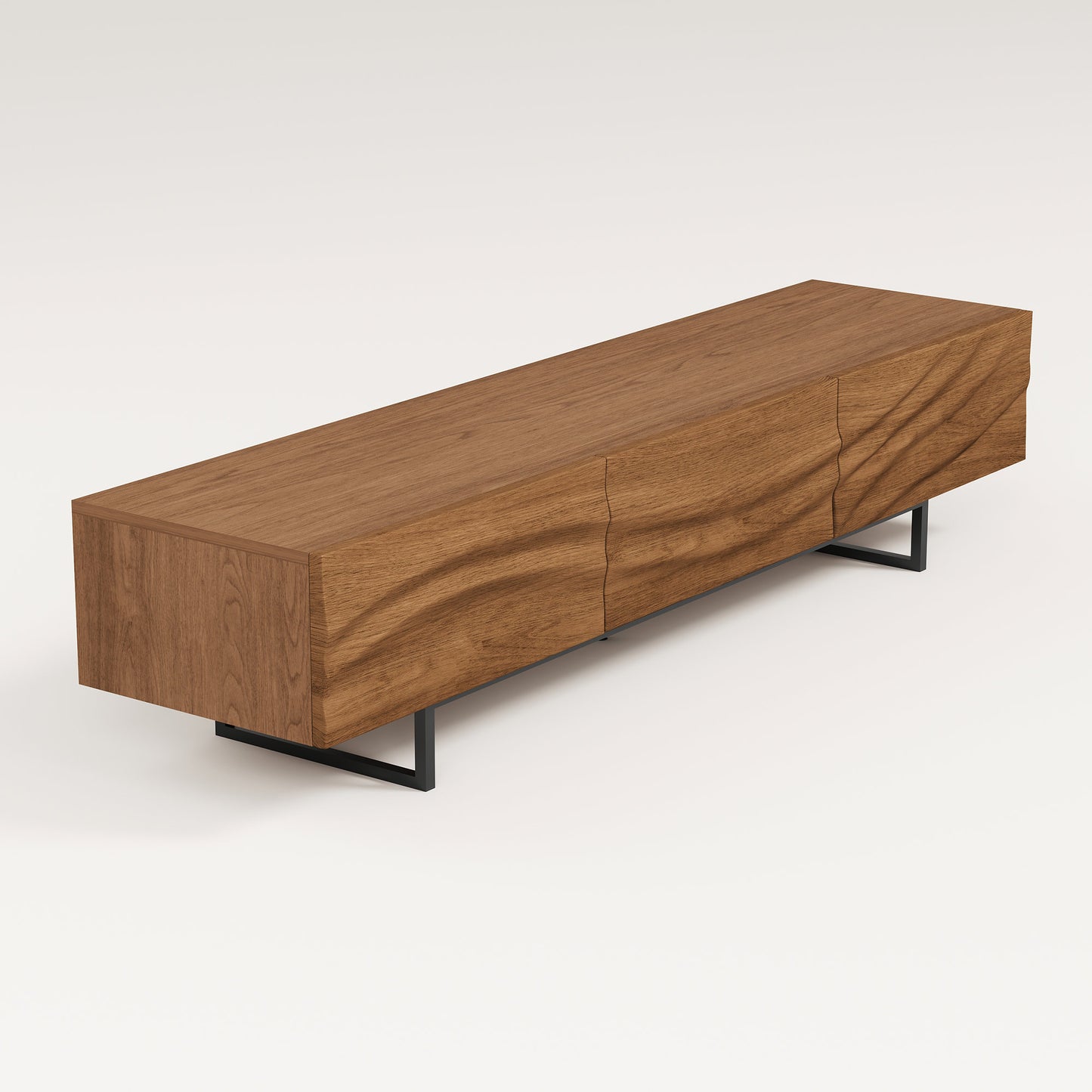 TV Stand YSTVG028 Mid-Century Modern with 3 Drawers Cable Management 82.83"