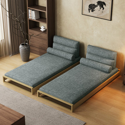 72" Upholstered Sofa Bed with Wooden Frame, Stylish Gray Sofa Bed for Living Room, Guest Room, or Office, 72 x 36 x 32 inches