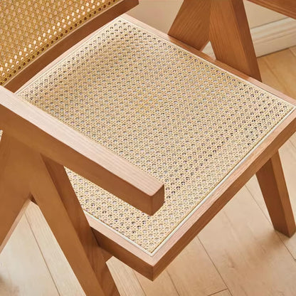 Dining Chair Mid-Century Modern Solid Wood Frame Mesh Backrest