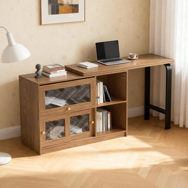 Cabinet D60-FK-M001 Mid-Century Modern Extendable Swivel Desk Top