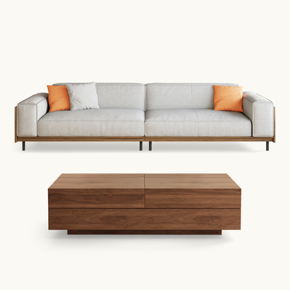 FamiDear Contemporary Living Room Set – Modern Sofa, Coffee Table & TV Stand Bundle