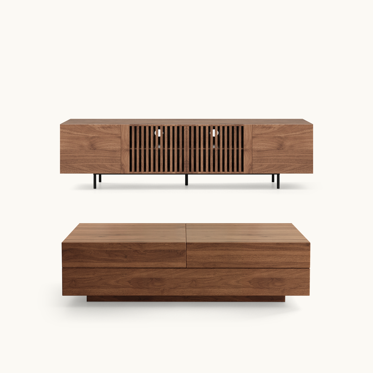 FamiDear Contemporary Living Room Set – Modern Sofa, Coffee Table & TV Stand Bundle