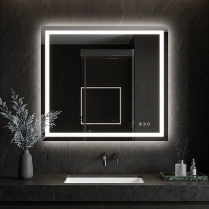 LED Bathroom Mirror with Anti-Fog, Front & Back Lighting
