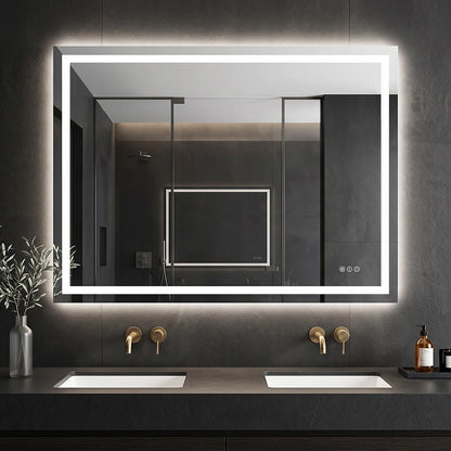 LED Bathroom Mirror with Anti-Fog, Front & Back Lighting