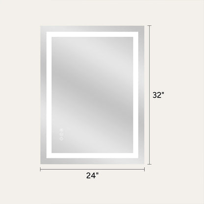 LED Bathroom Mirror with Anti-Fog, Front & Back Lighting
