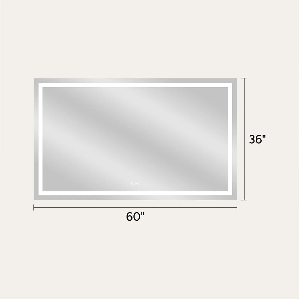 LED Bathroom Mirror with Anti-Fog, Front & Back Lighting