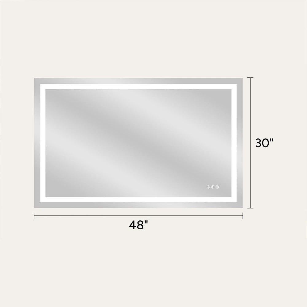 LED Bathroom Mirror with Anti-Fog, Front & Back Lighting