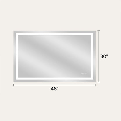 LED Bathroom Mirror with Anti-Fog, Front & Back Lighting