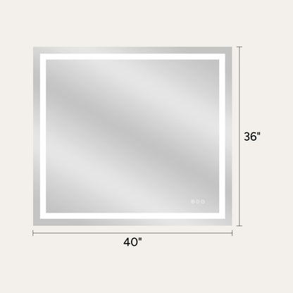 LED Bathroom Mirror with Anti-Fog, Front & Back Lighting
