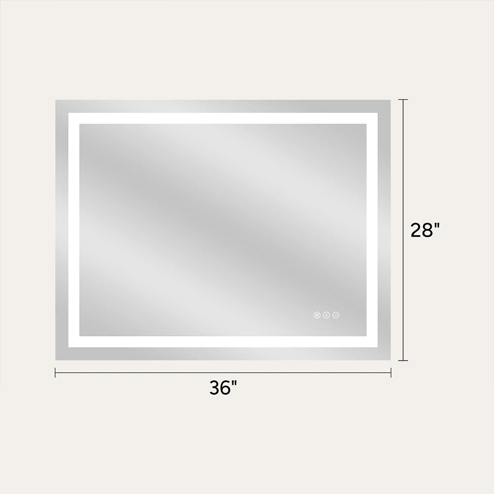 LED Bathroom Mirror with Anti-Fog, Front & Back Lighting