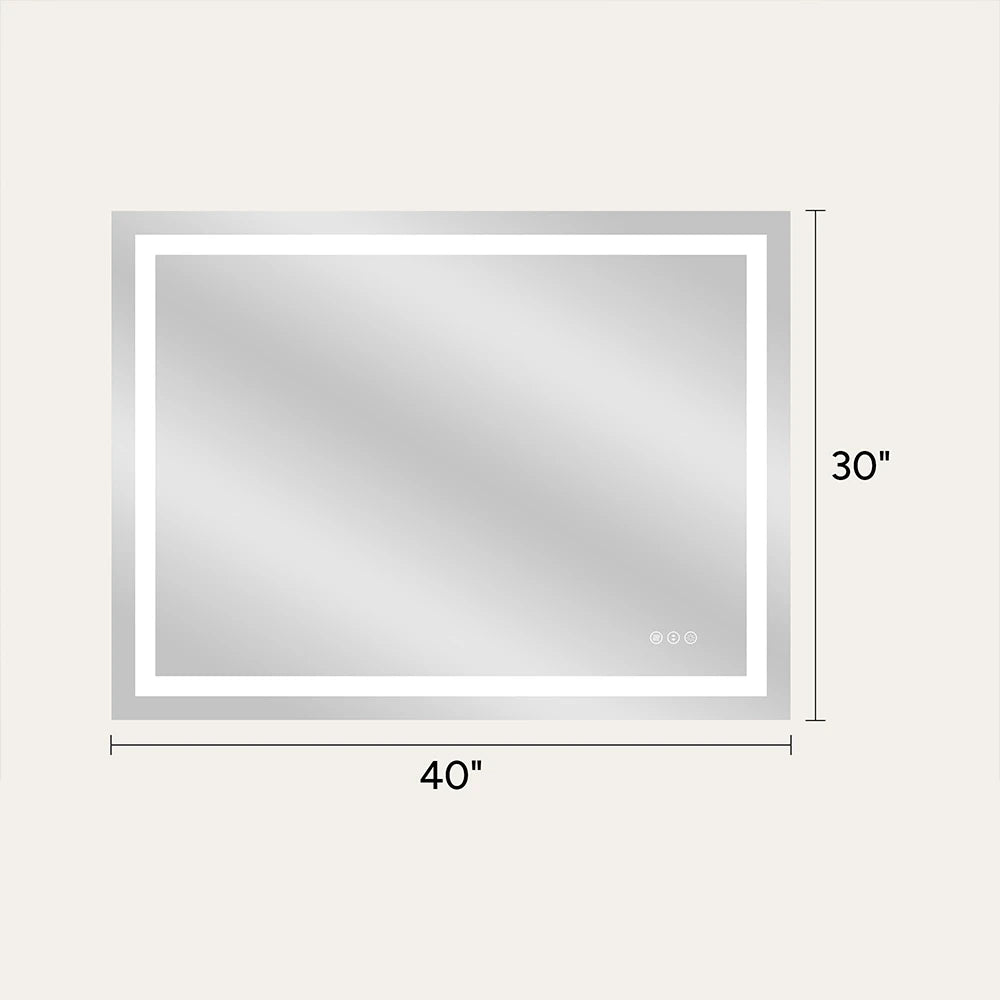 LED Bathroom Mirror with Anti-Fog, Front & Back Lighting