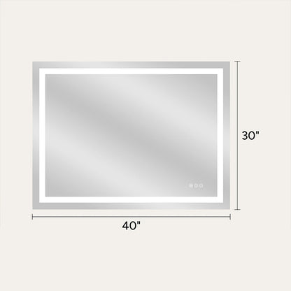 LED Bathroom Mirror with Anti-Fog, Front & Back Lighting