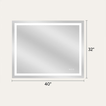LED Bathroom Mirror with Anti-Fog, Front & Back Lighting