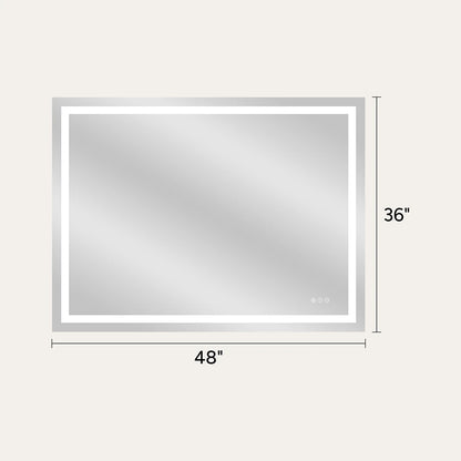 LED Bathroom Mirror with Anti-Fog, Front & Back Lighting