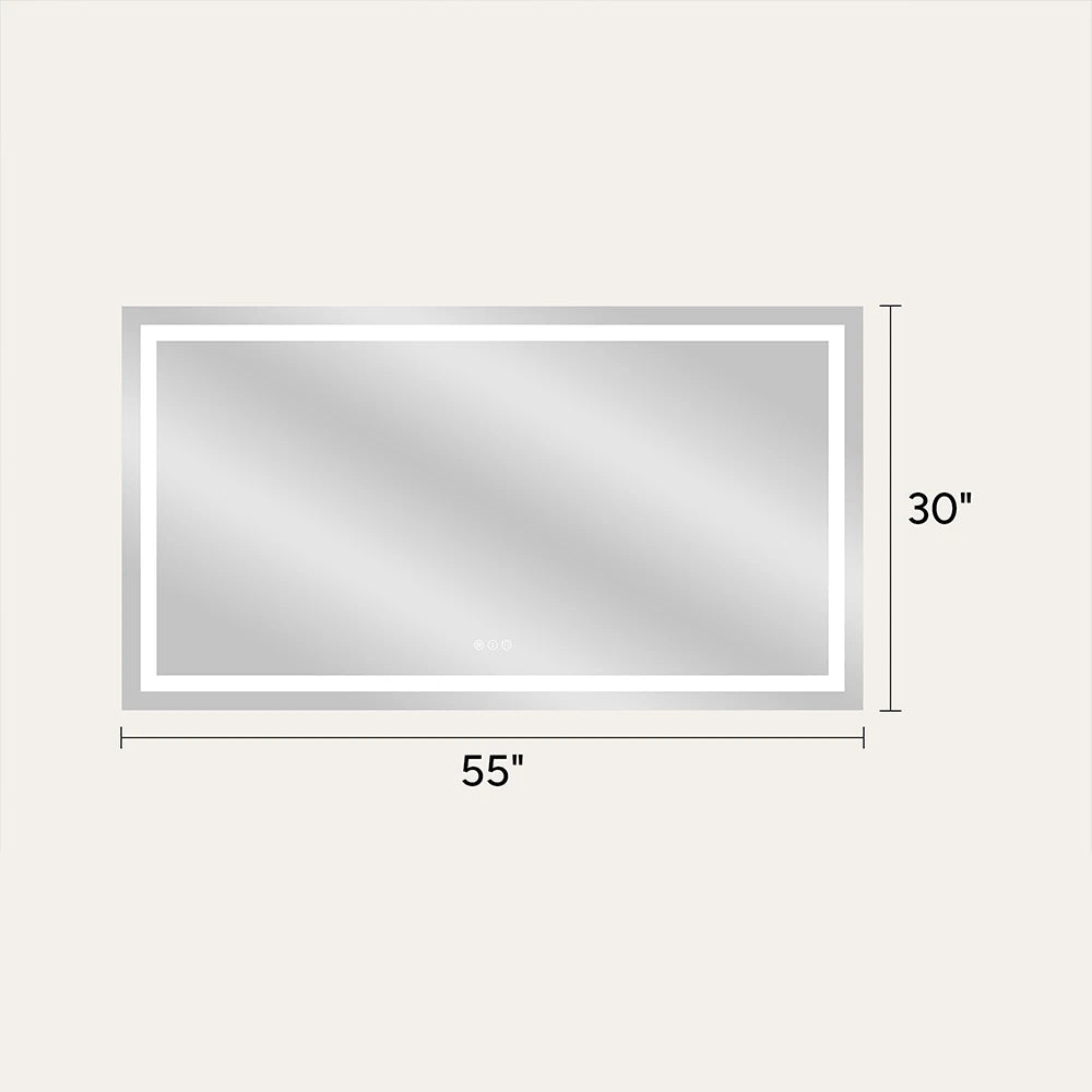 LED Bathroom Mirror with Anti-Fog, Front & Back Lighting