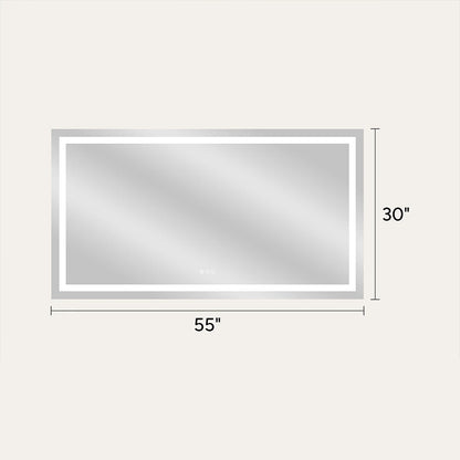 LED Bathroom Mirror with Anti-Fog, Front & Back Lighting